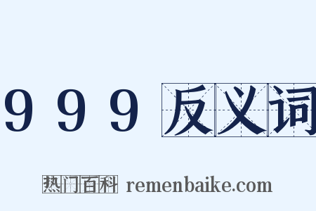 999反义词是什么意思的图片